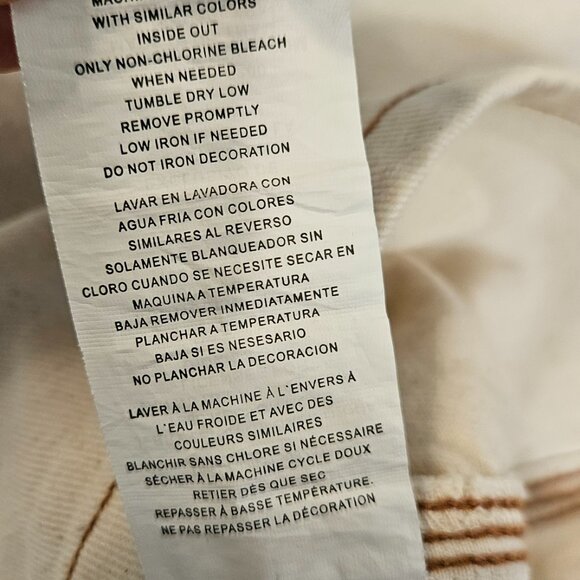 Dickies Overall Shorts Women’s Size M Beige Denim Jean Material - Picture 9 of 12